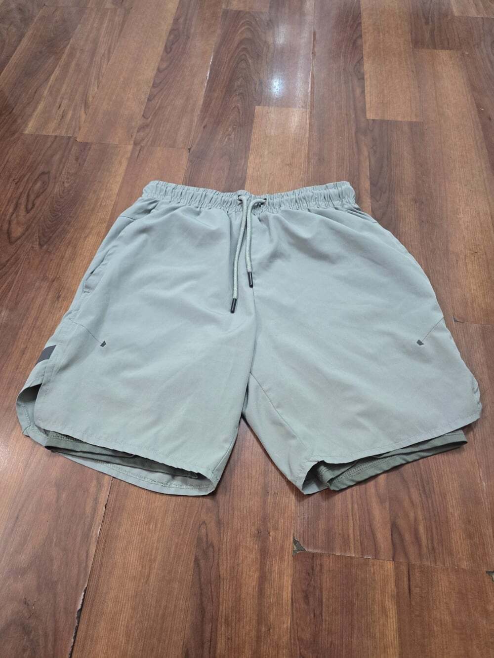 TITIN Shorts Mens 2in1 Lined Black Mens Medium Running Training Stretch Workout